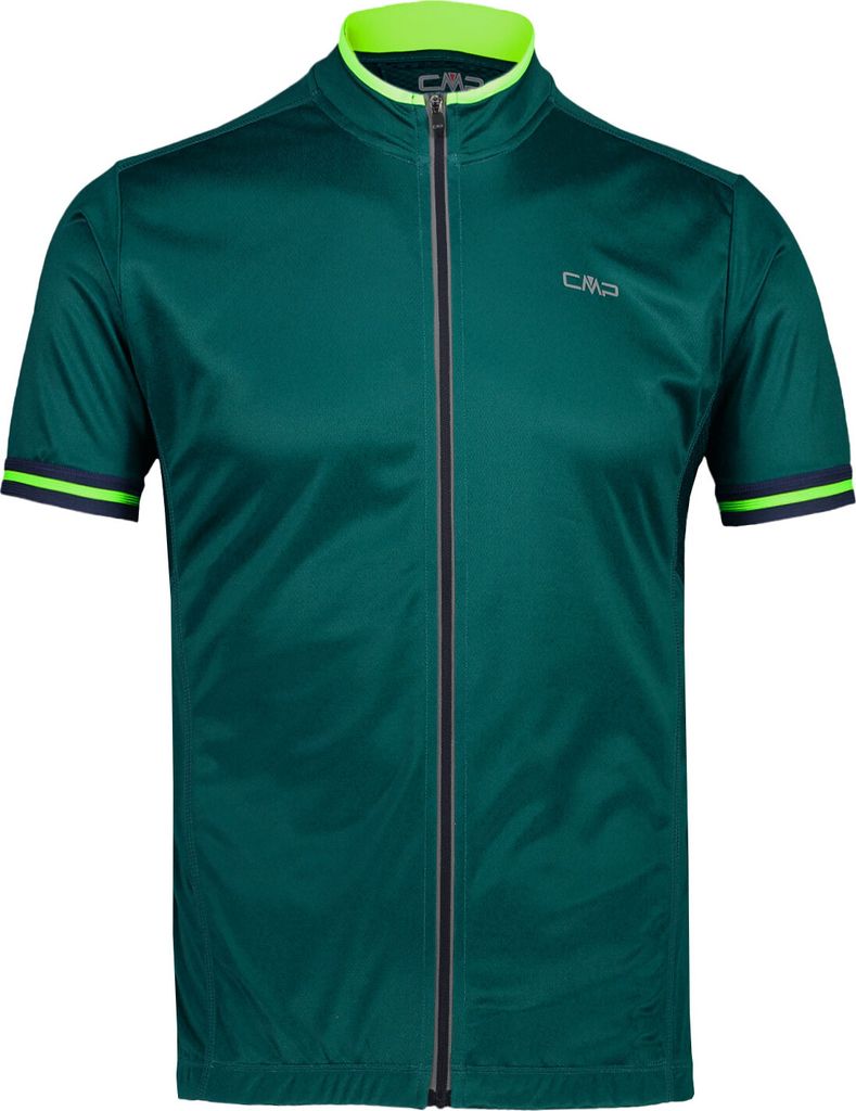 CMP Herren Shirt Fahrradshirt Fahrradtrikot Full-Zip Shirt Man Bike T-Shirt, Farbe:Grün, Größe:48, Artikel:-E982 bottle