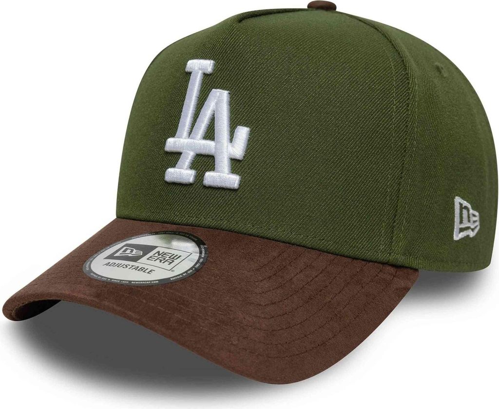 New Era Cap LA Dodgers Suede Visor 9FORTY E-Frame, Größe:ONESIZE, Farben:grün / braun