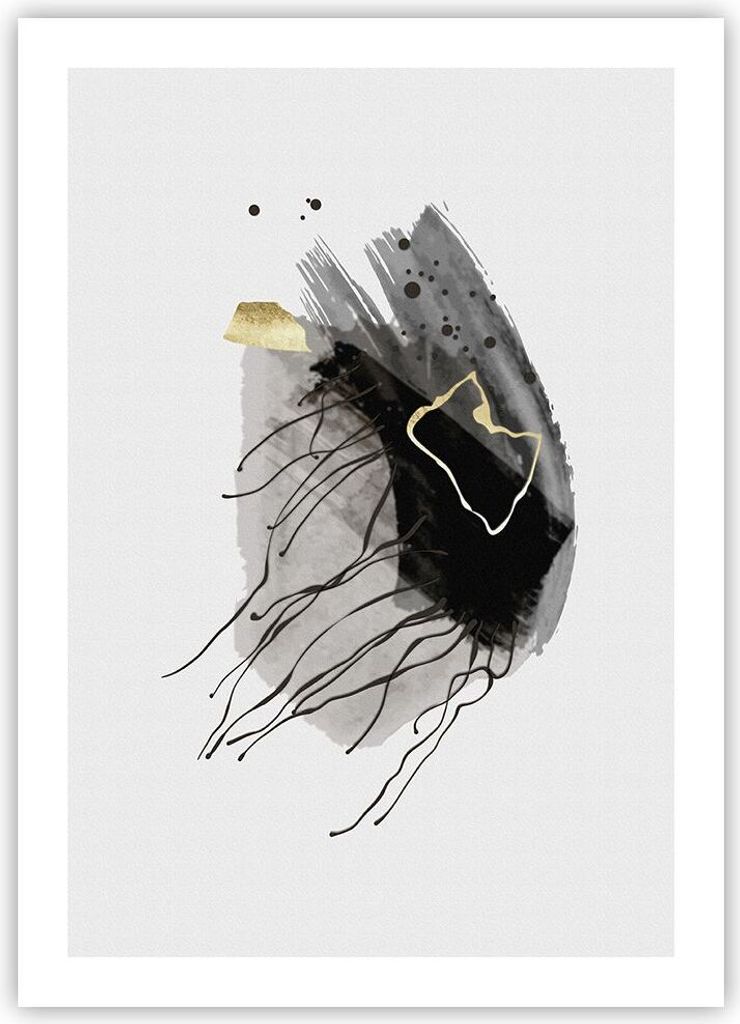 Poster - Poster ohne Rahmen - Abstraktion dunkel Farben - 50x70 cm - Wand Bild - Wanddeko - Wandbilder - Kunstposter - Wandposter - Bilder - Kunstd...