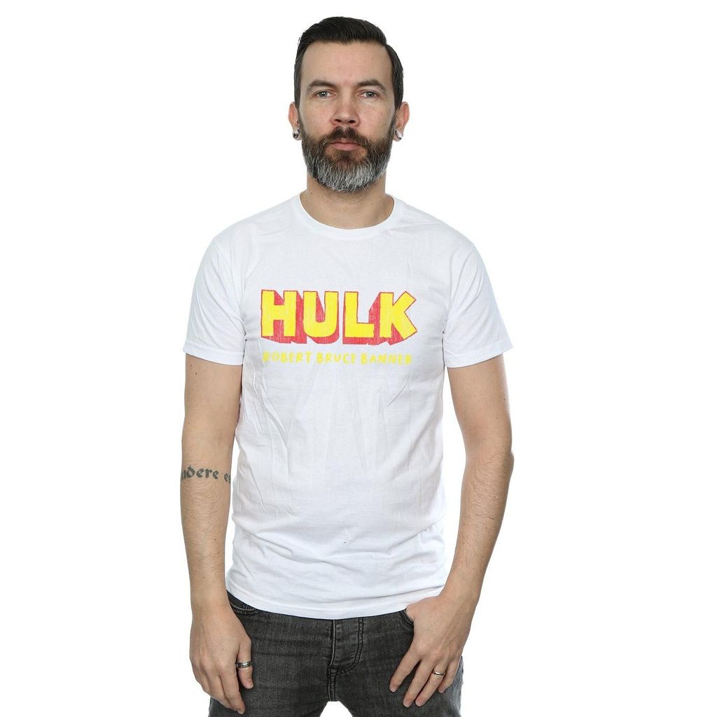 Marvel - "AKA Robert Bruce Banner" T-Shirt für Herren BI37816 (5XL) (Weiß)