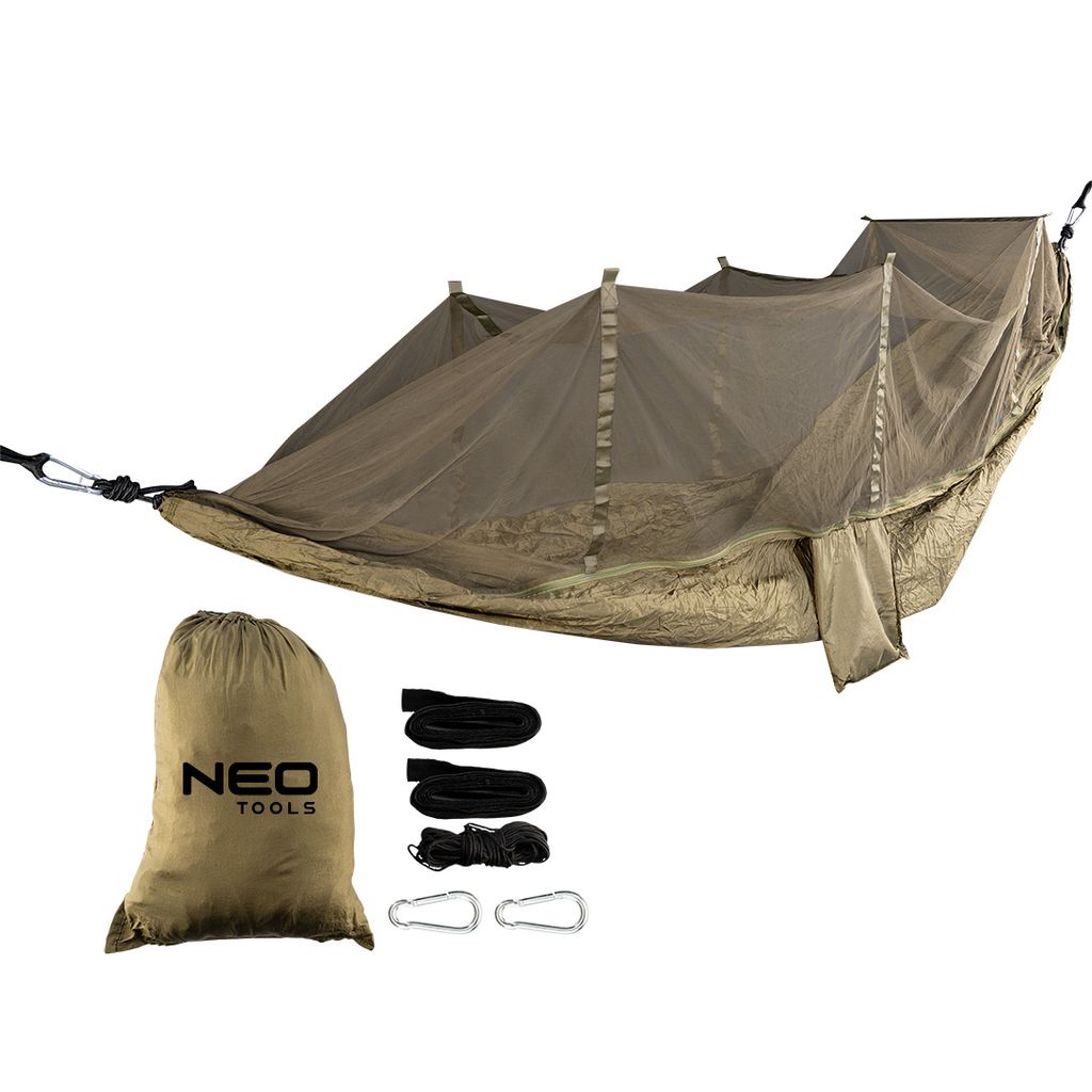 Outdoor Hängematte mit Moskitonetz 330 x 140 cm Produktbild 1
