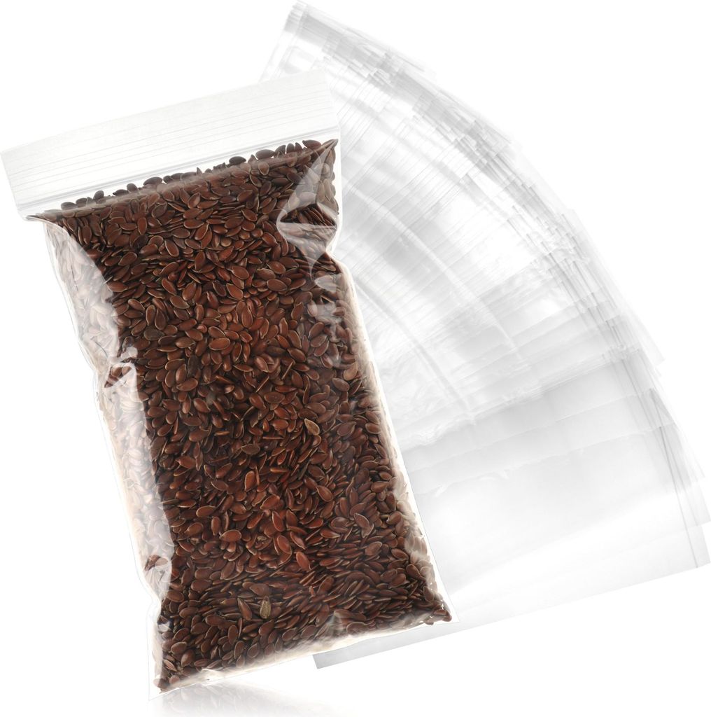 com-four 100x Druckverschlussbeutel - Transparente Tütchen mit Druckverschluss - Kleine Zip-Beutel wiederverschließbar - Polybeutel mit Verschl...