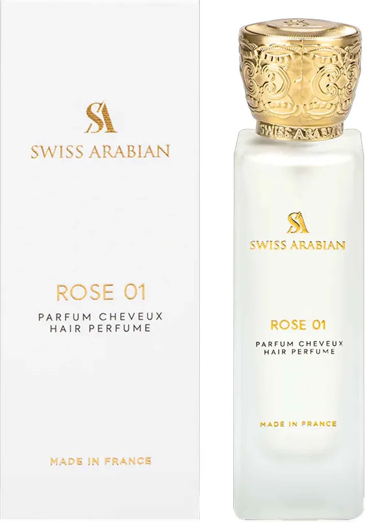 Spray Parfum Cheveux Swiss Arabian Rose 01 - 50ml pour Brillance