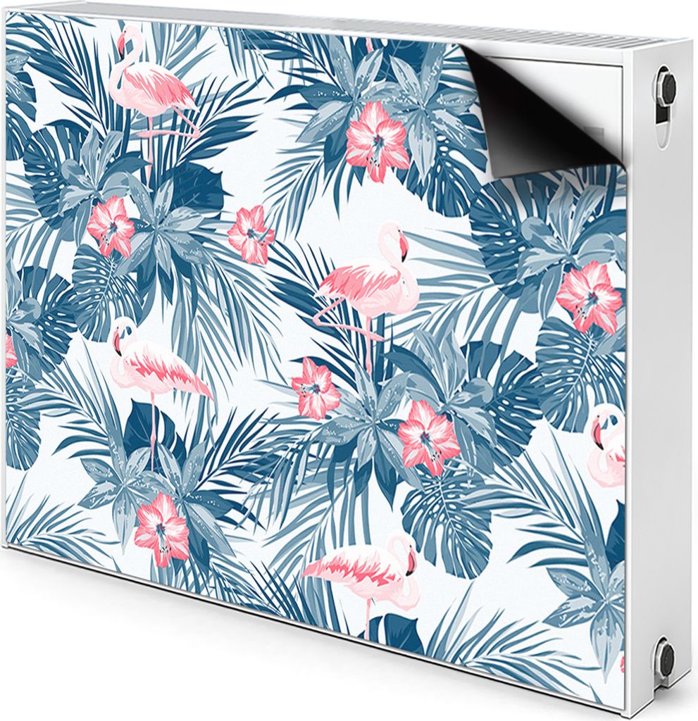 Magnet Heizkörperabdeckung Heizkörperverkleidung Verkleidung Abdeckung 80x60 cm - Flamingos und Flecken