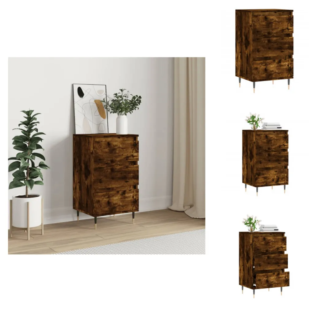 Credenza vidaXL 40x35x70 Rovere Fumé | Mobiletto Ingresso e Soggiorno