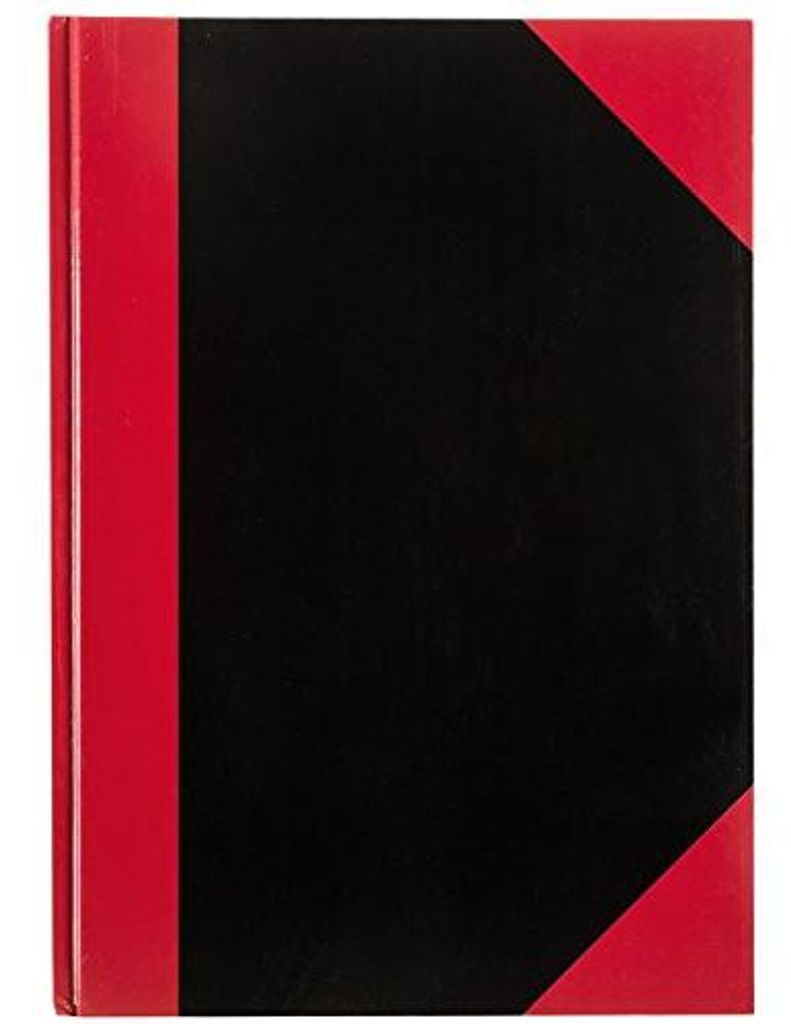 IDENA Kladde A4Mix kariert schwarz rot, 96 Blatt 70g/m² Produktbild 