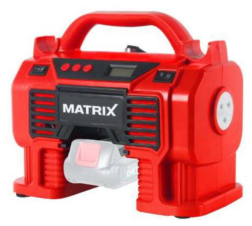 MATRIX Kompressor Akku Minikompressor Akkuluftpumpe AC 20V Produktbild 