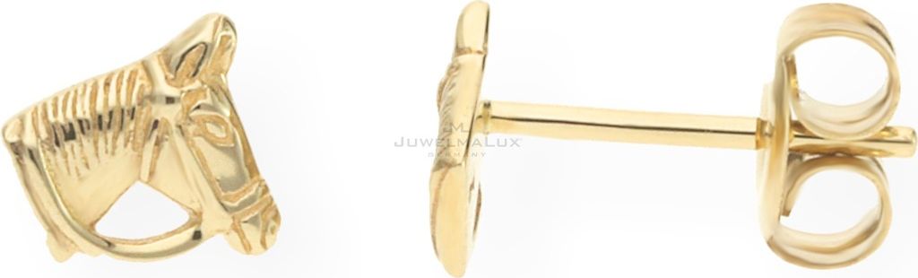 JuwelmaLux Mädchen Pferde Ohrstecker 333 Gold JL10-06-0839