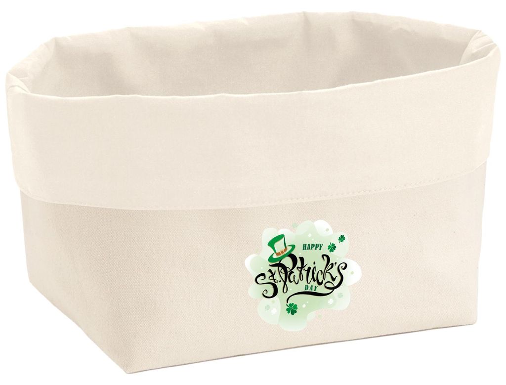 Huuraa Organizer Happy St. Patrick’s Day Zylinder 3 Liter Medium Canvas Baumwolle Utensilo Geschenkidee