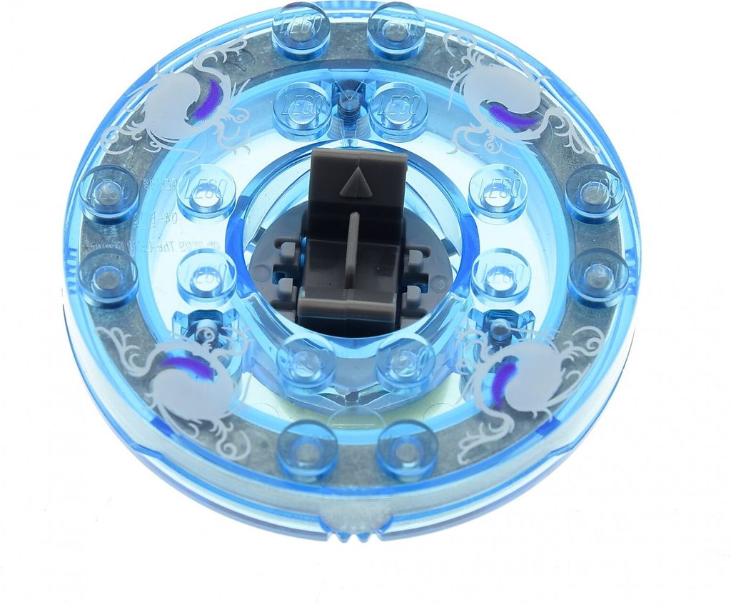 1x Lego Ninjago Spinner rund 6x6x1 hell blau Sensei Wu Produktbild 