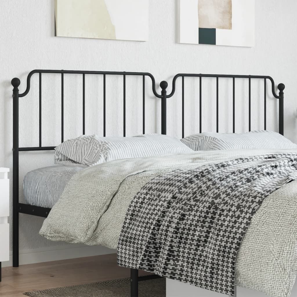 Design Möbel Kopfteil Metall Schwarz 200 cm - 2024 Neu