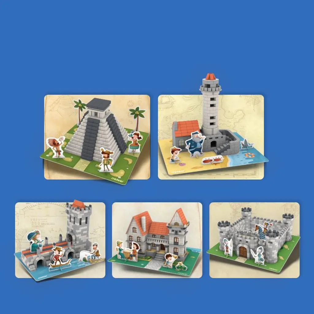 Mideer Mon premier bâtiment Pyramide maya 446 pièces jeu de construction - 5