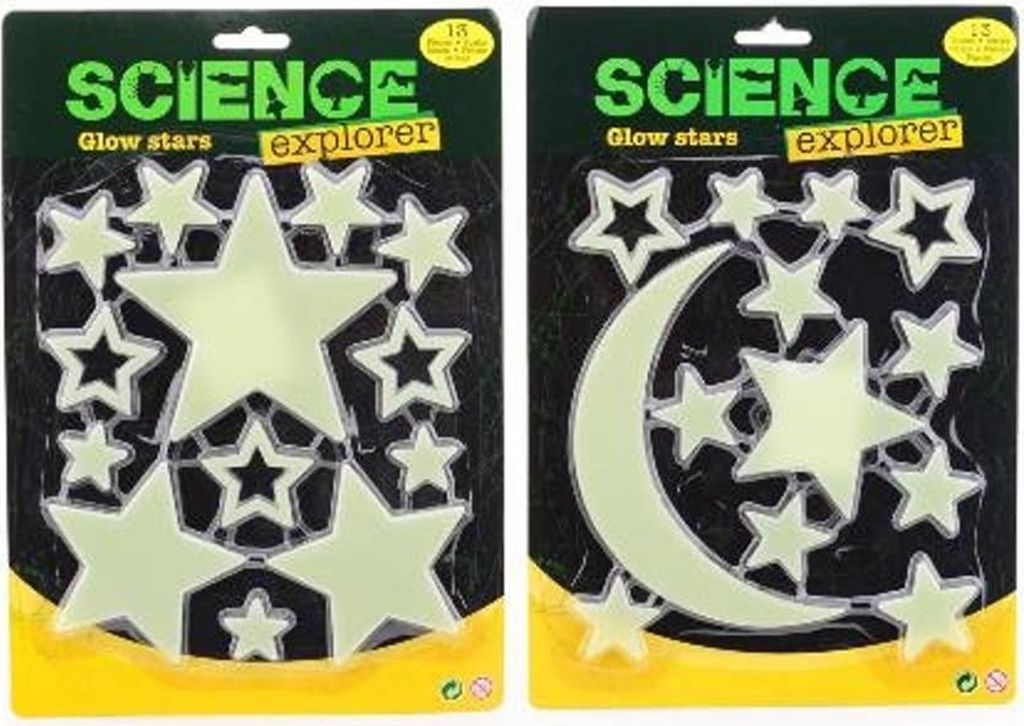 Sticker Sterne/Mond nachtleuchtend 13T