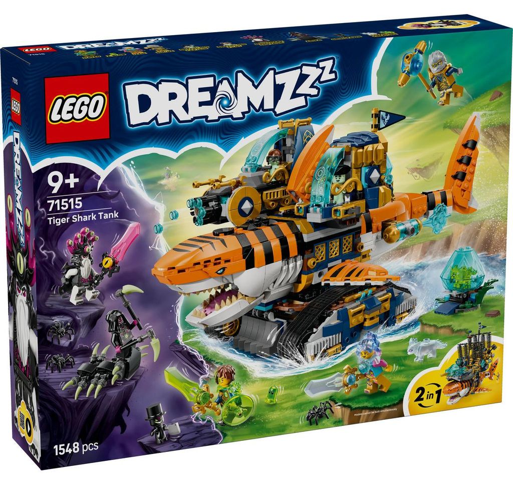 LEGO DREAMZzz 2in1 Tigerhai-Fahrzeug - Spielzeug Produktbild 