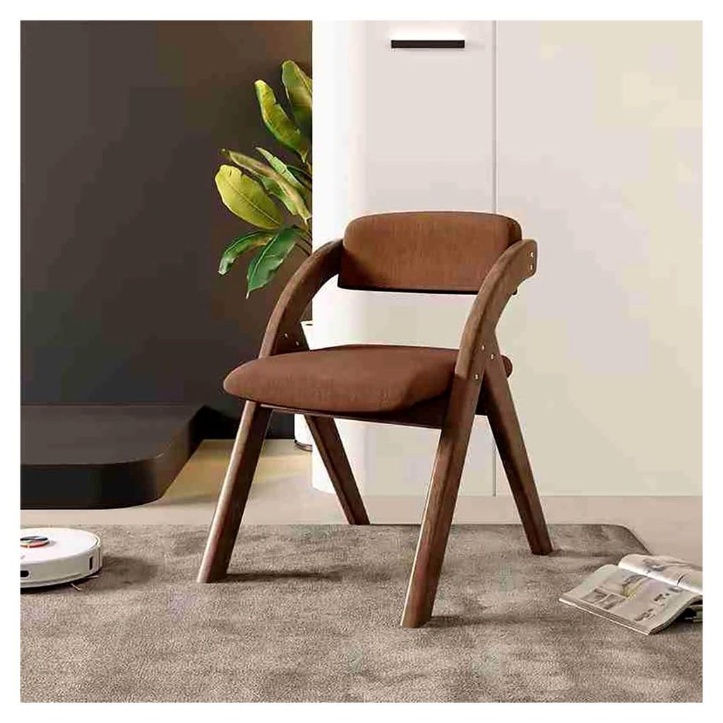 Faltbarer Esszimmerstuhl aus Holz, 45,7 cm, gepolsterte Rückenlehne, stapelbar, Bürohocker für Wohnzimmer, Küche, Konferenz, Terrasse, Kaffee-W...