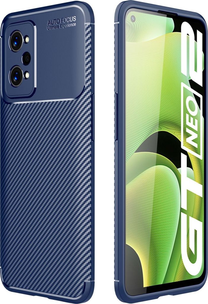 Mobigear Racing Realme GT Neo2 Hülle Flexibles TPU Backcover - Blau