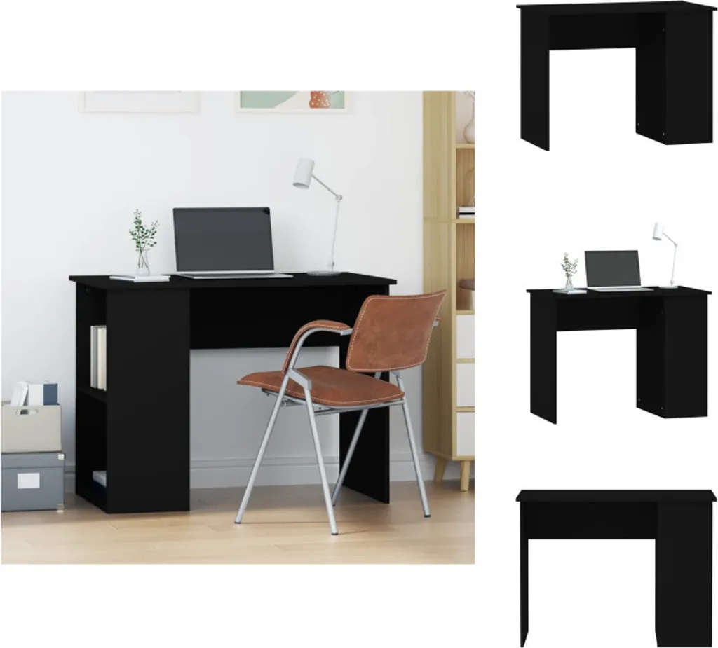 Scrivania Nera Moderna 100x55 cm vidaXL - Ideale Smart Working e Studio