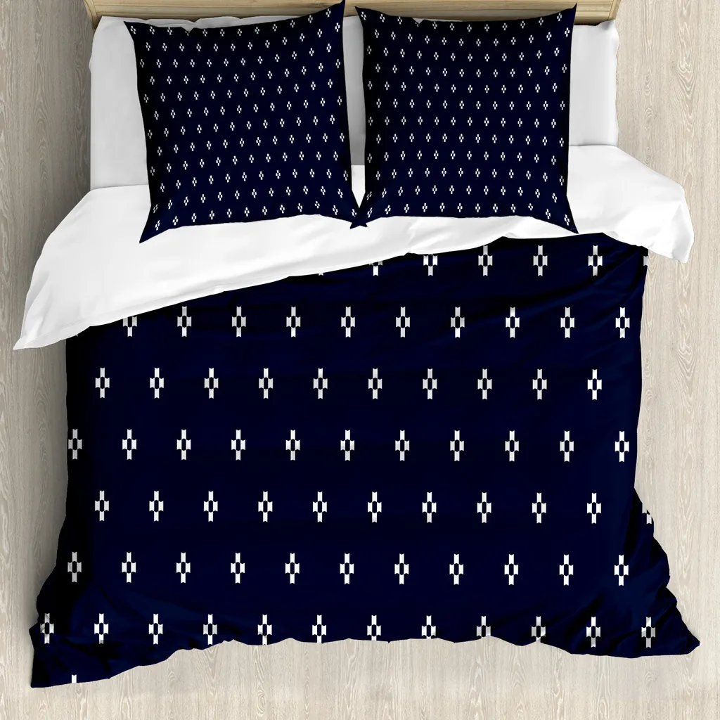 Copripiumino Antiacaro ABAKUHAUS Matrimoniale Blu Scuro Marina