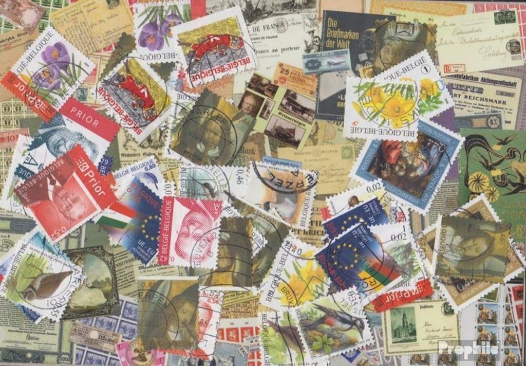 Briefmarken Belgien 50 verschiedene Marken