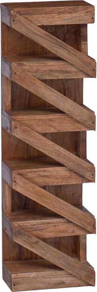 vidaXL Weinregal Natur 24 x 14 x 80 cm Massives Mahagoniholz