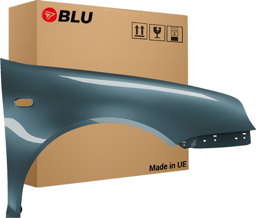 BLU Kotflügel Passend für VW Volkswagen Golf IV 4 LD5X Rechts Blau TrendBlau | 1997-2006 | Vorderseite Vorne | Lackiert | Einbaufertig