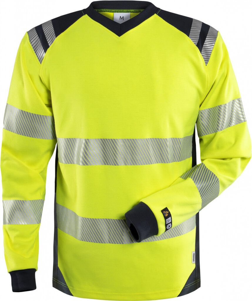 Fristads Flamestat Warnschutz-T-Shirt mit langen Ärmeln Klasse 3 7359 Tfl
