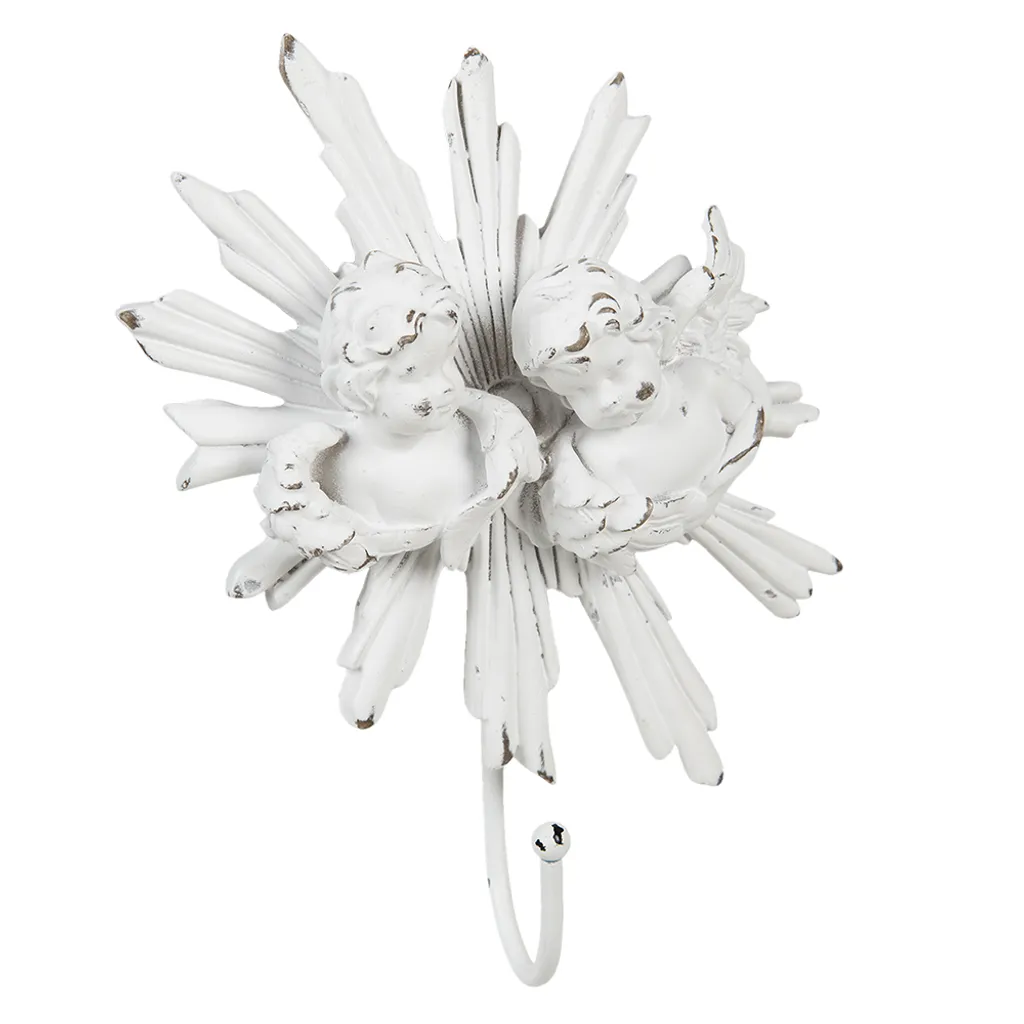 Offerta Gancio Angelo Clayre & Eef Bianco 15x5x23 cm - Arredo Casa