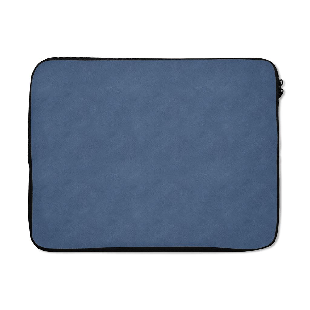 MuchoWow Laptop Hülle 17 Zoll Laptoptasche Leder - Blau - Tierhaut - Zipper - Schutzabdeckung
