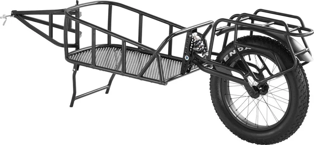Remorque vélo pour courses et camping, chariot avec attelage universel 32 kg