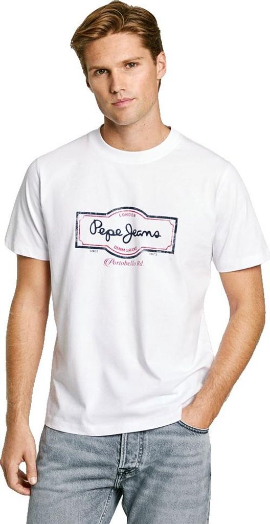 Pepe Jeans Daxton Tee Kurzarm-t-shirt Weiß M Mann Weiß M