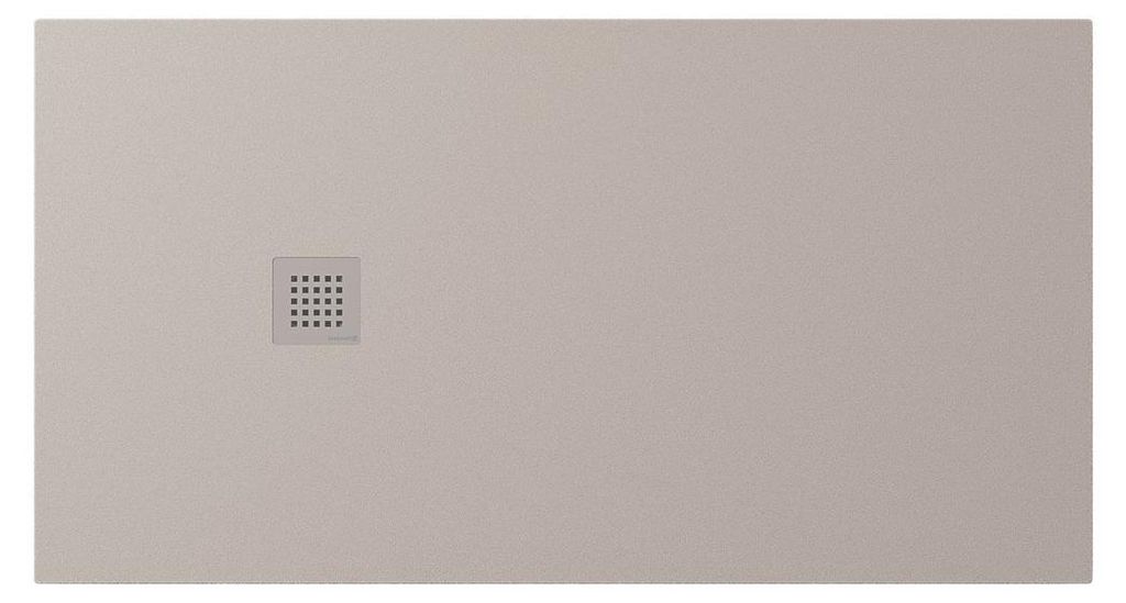 Polysan TRENECA Gussmarmor-Duschwanne 150x80cm, Verkürzungsmöglichkeit, beige matt