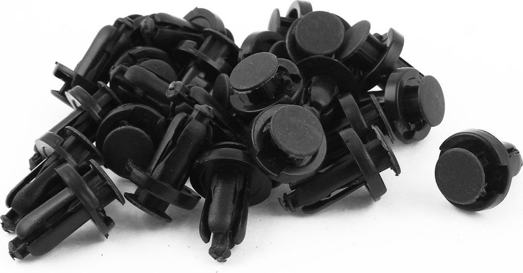 Schwarz Kunststoff Nieten Verschluss Auto bumper Push Clips 30 mm lang 25 PCS de