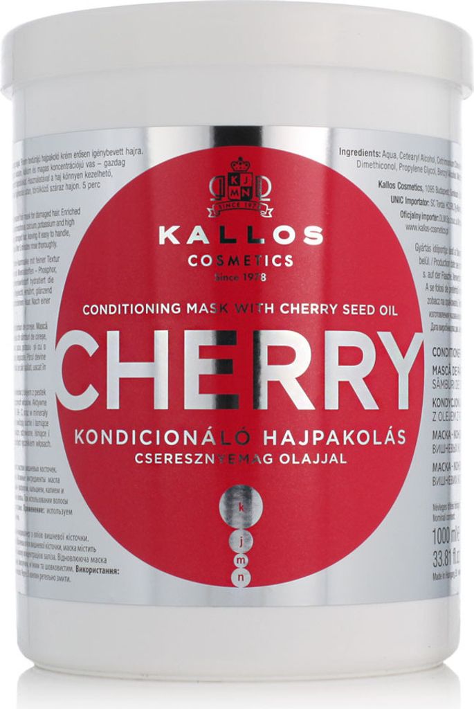 Kallos KJMN Cherry Hair Mask 1000ml, 1000 ml, Frauen, Produktbild 