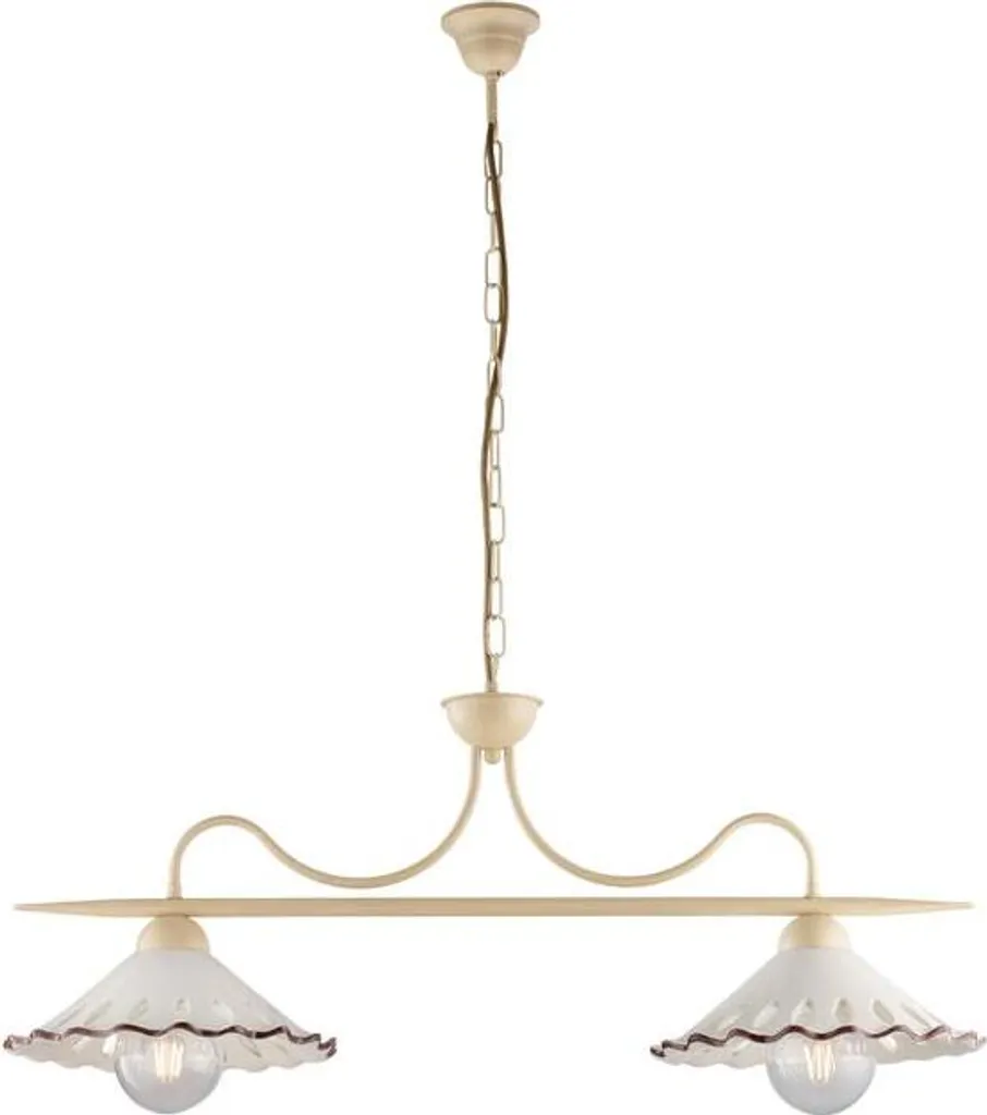 Grand lustre Osteria fer et céramique : sublimez votre plafond 83cm