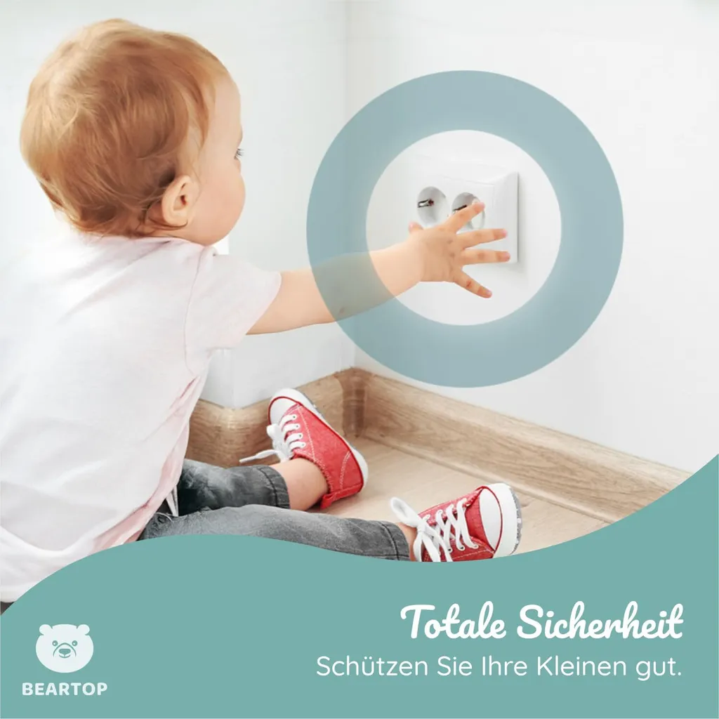 Protéger les Prises Électriques du Bébé - Set de 20 Protections Noires Fixes