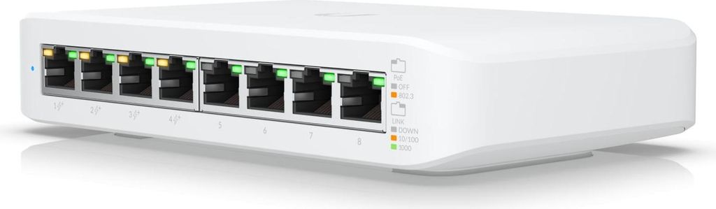 Ubiquiti UniFi Switch Lite 8 PoE, Riadený, L2, Gigabit Obrázok produktu 
