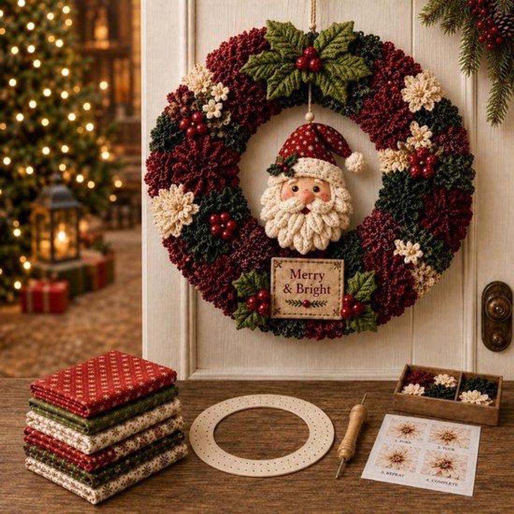 DIY Weihnachtskranz - 3D Weihnachtskranz Bastelset - Produktbild 