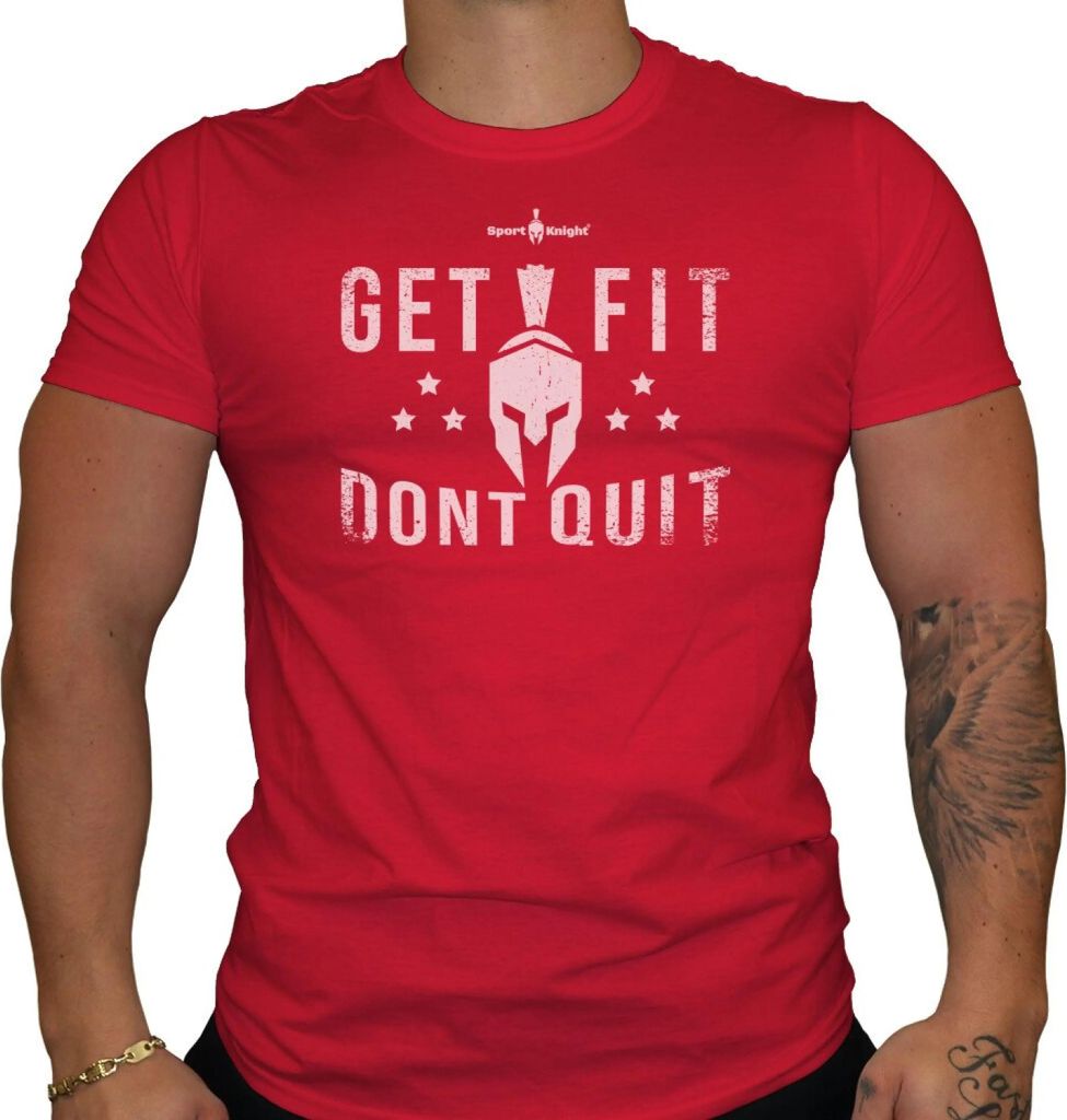 Sport-Knight Herren Fitness T-Shirt "Get Fit Dont Quit"