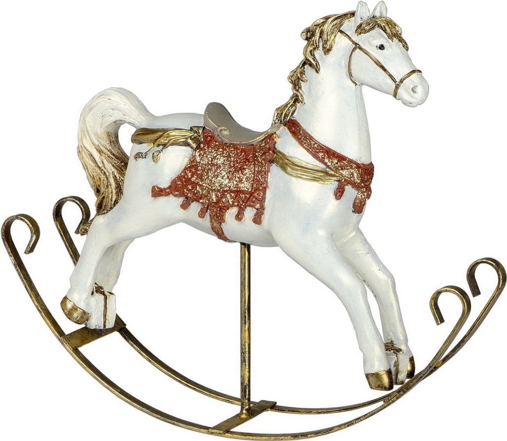 Schaukelpferd Nostalgie Weihnachts Deko Pferd Ross Artikel Figur Skulptur Tier