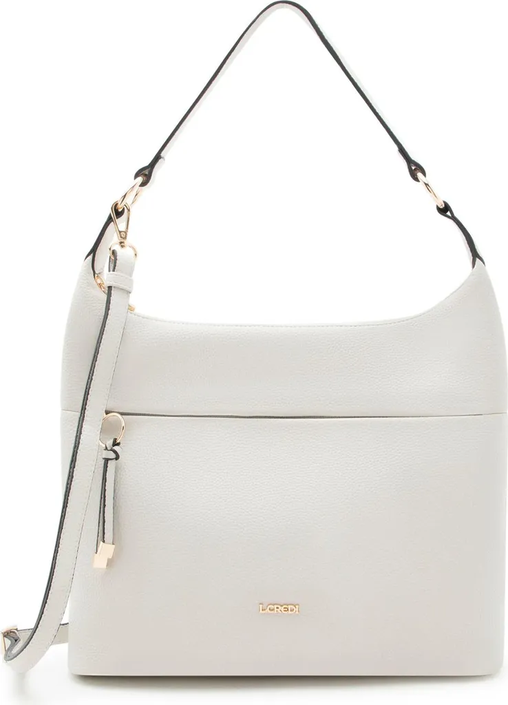 Sac hobo en cuir synthétique L.CREDI Maite grand format gris
