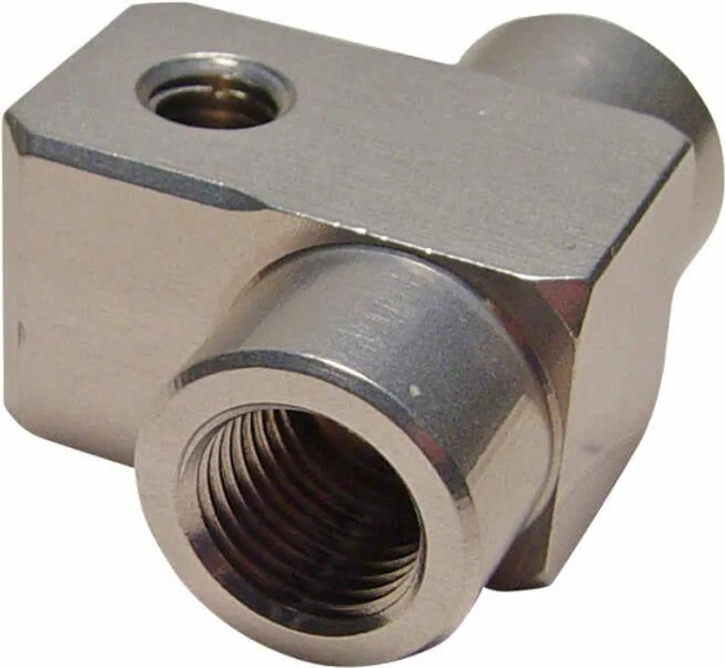 Répartiteur TYP811-1 M10x1 en aluminium argenté pour flexible de frein