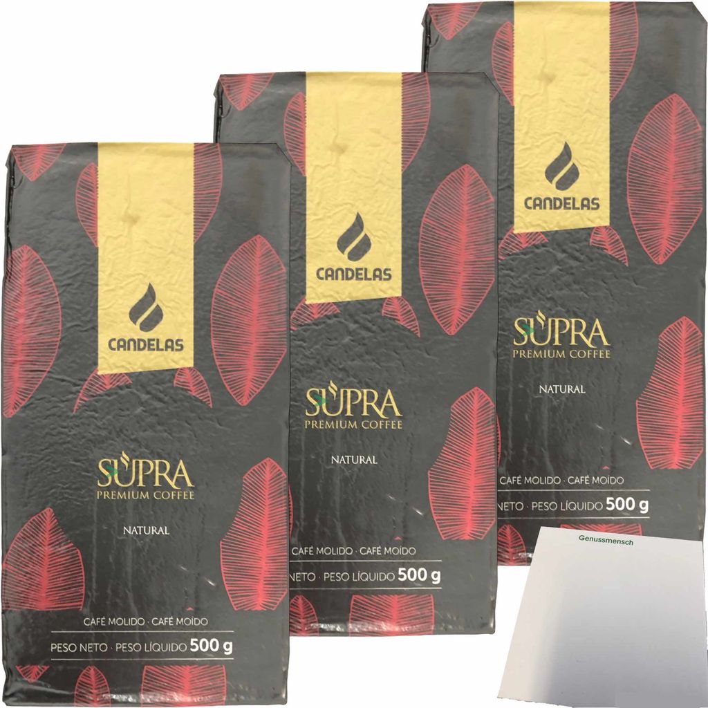 Cafe Candelas Supra Natural gemahlen 3er Pack (3x500g Produktbild 