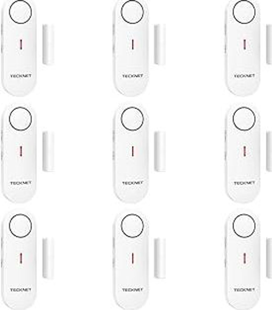 TECKNET Türalarm, Fensteralarm Einbruchschutz, Kabellose Alarmanlage Tür-Fenstersensoren und 3-stufiger Lautstärkeregelung, Türalarm mit Sirene...