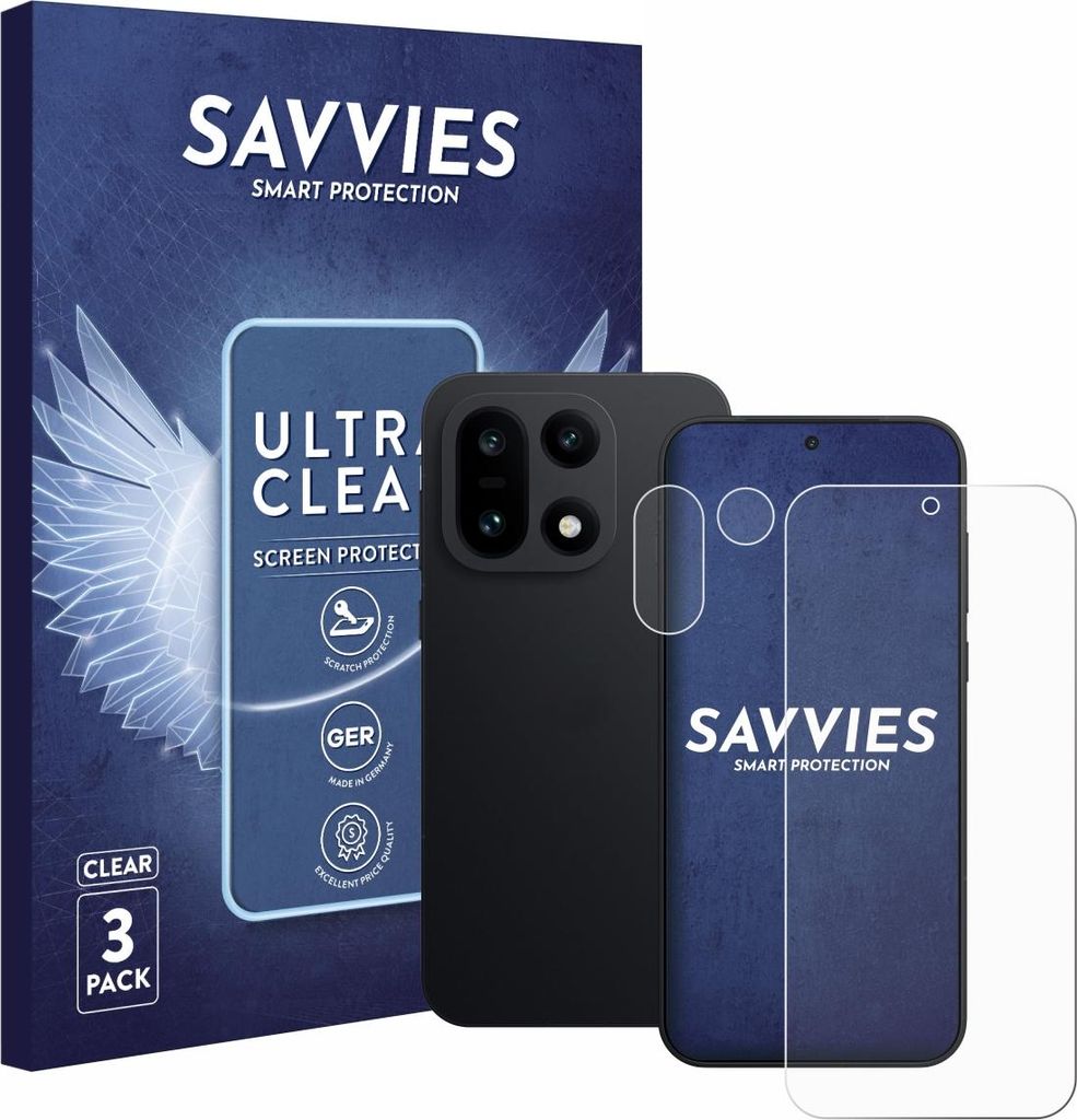 6x Für OnePlus 15 (Display+Kamera) Schutzfolie Savvies Produktbild 