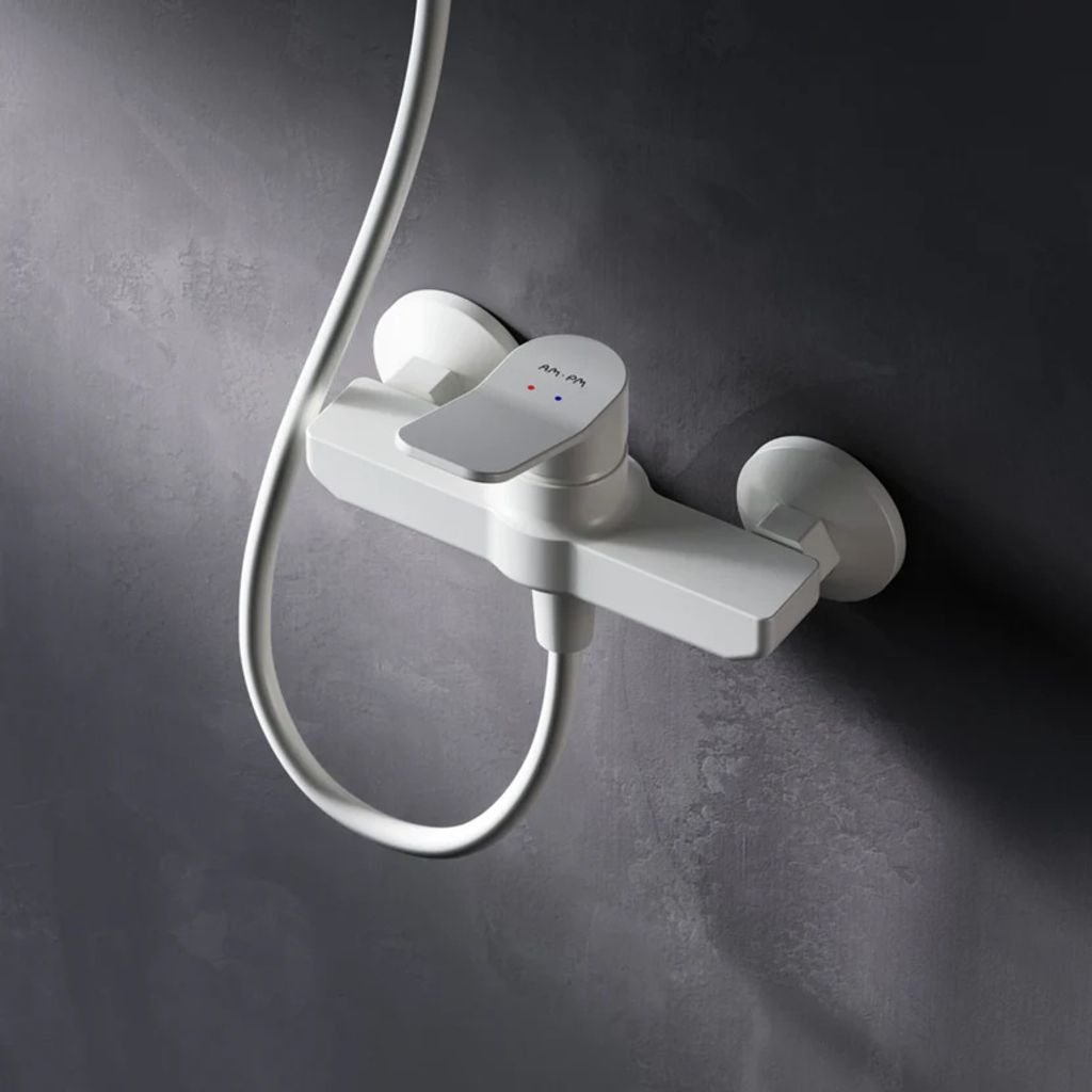 AM.PM Duscharmatur Einhebel Brausebatterie Weiss Armatur Mischbatterie Brausearmatur Brausebatterie Wasserhahn Bad Mischbatterie Dusche
