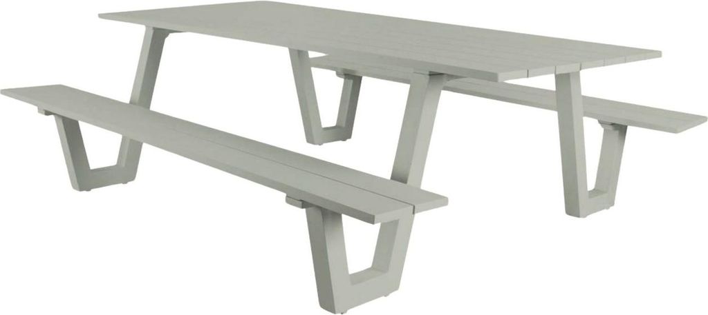 osoltus "osoltus Alu Picknick Gartentisch Bank Naples II warmgrey 180cm"