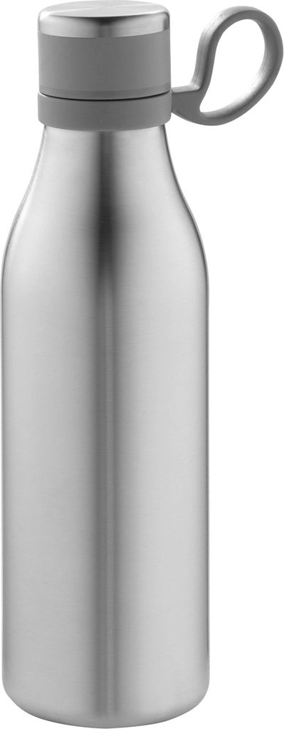 Thermotrinkflasche - Silberfarben - Edelstahl - 7,3 x 24,5 cm - 550 ml