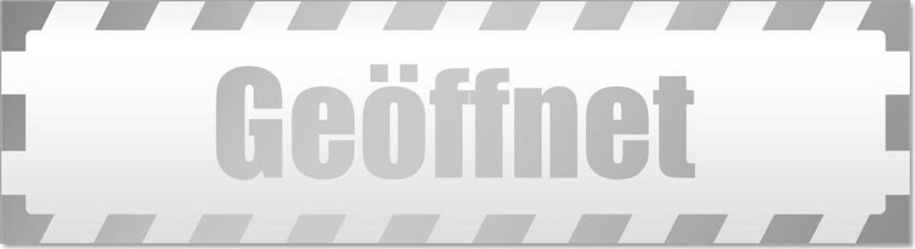 Geöffnet gestreift Magnetschild Schild magnetisch