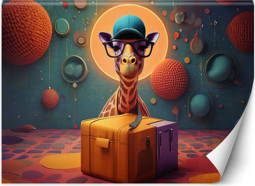 Vlies fototapete Abstrakte Giraffe 250x175 cm Feeby Bunt inkl. Kleber einfache Montage