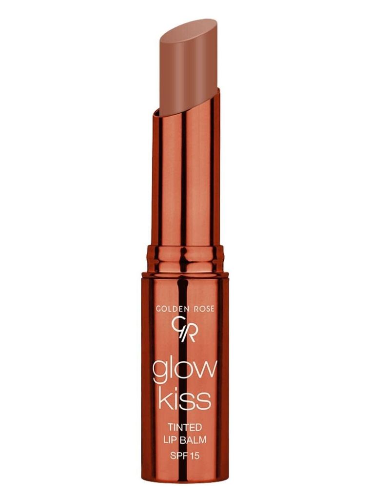 Golden Rose Cosmetics Glow Kiss Tinted Lip Balm with SPF15 Vegan Formula Choco Cake